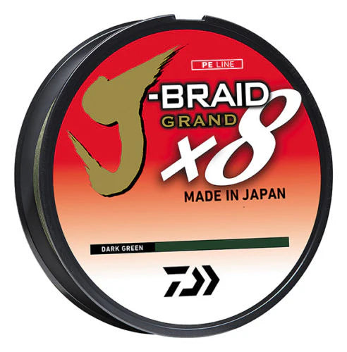 Daiwa J-Braid Grand x8 | Dark Green (165 yards)