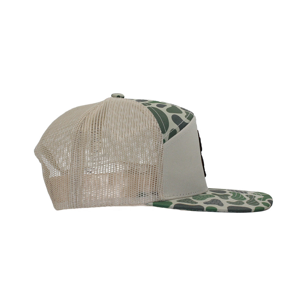 Rum Creek 7 Panel Trucker Hat - Duck Camo